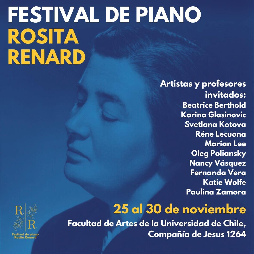 Académicas DMUS dan vida al primer Festival de Piano Rosita Renard