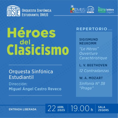 Héroes del clasicismo: Orquesta Sinfónica Estudiantil en Sala Isidora Zegers