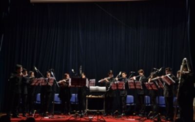 Orquesta de Flautas, dirigida por el profesor Wilson Padilla.