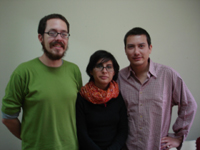 Ignacio Ramos de Historia, Mariana León, de Antropología y Alex Geel, de Licenciatura en Arte con mención en Sonido, son parte del equipo creador del disco.