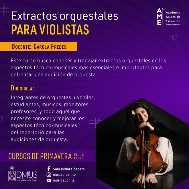 Curso Extractos orquestales para violistas - Facultad de Artes ...