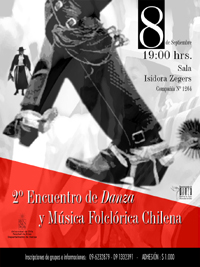 El pasado sábado 8 de septiembre se llevó a cabo el 2º Encuentro de Danza y Música Folklórica Chilena.