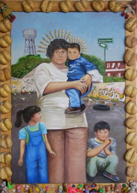 "La Madona de El Bosque", creada en 2005, fue la pintura que inició el proyecto con que Soledad Espinoza obtuvo un Fondart en 2006.