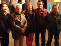 Los artesanos: Viviana Marshall, Juan Beltrán, Juan Acuña y René Cerda.